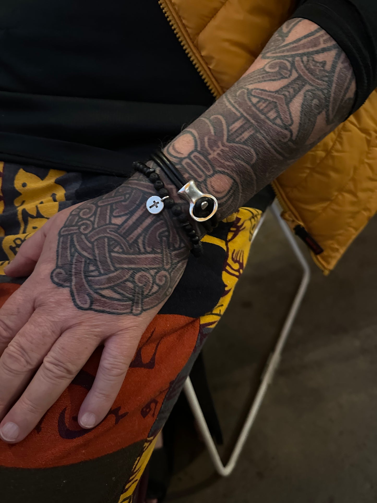 “DES” Leather Wrap Bracelet