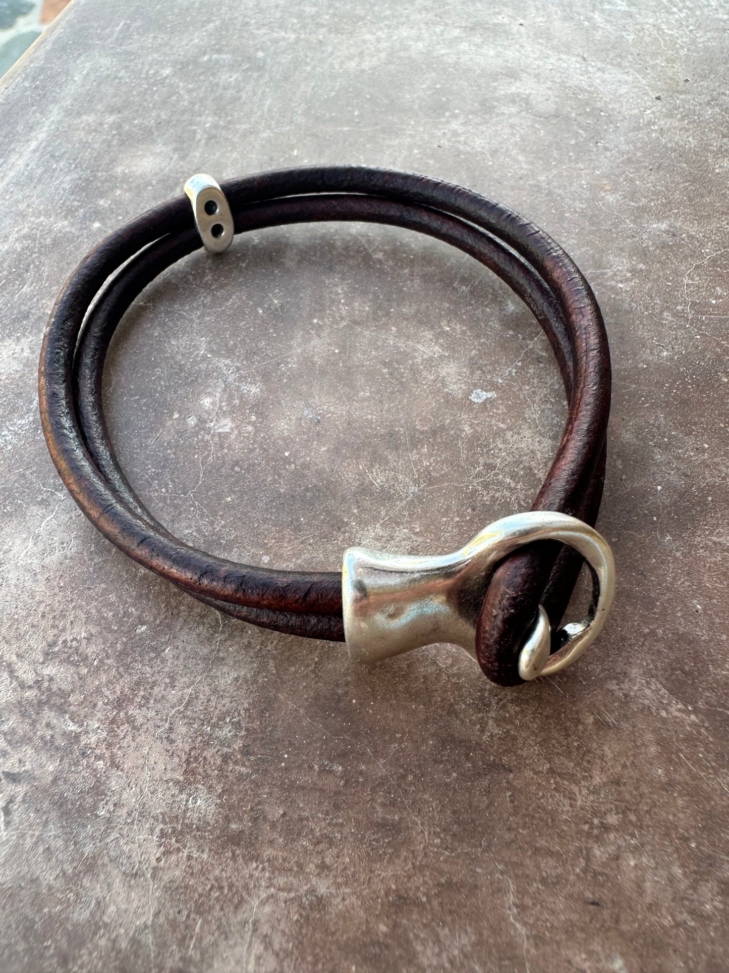 “DES” Leather Wrap Bracelet