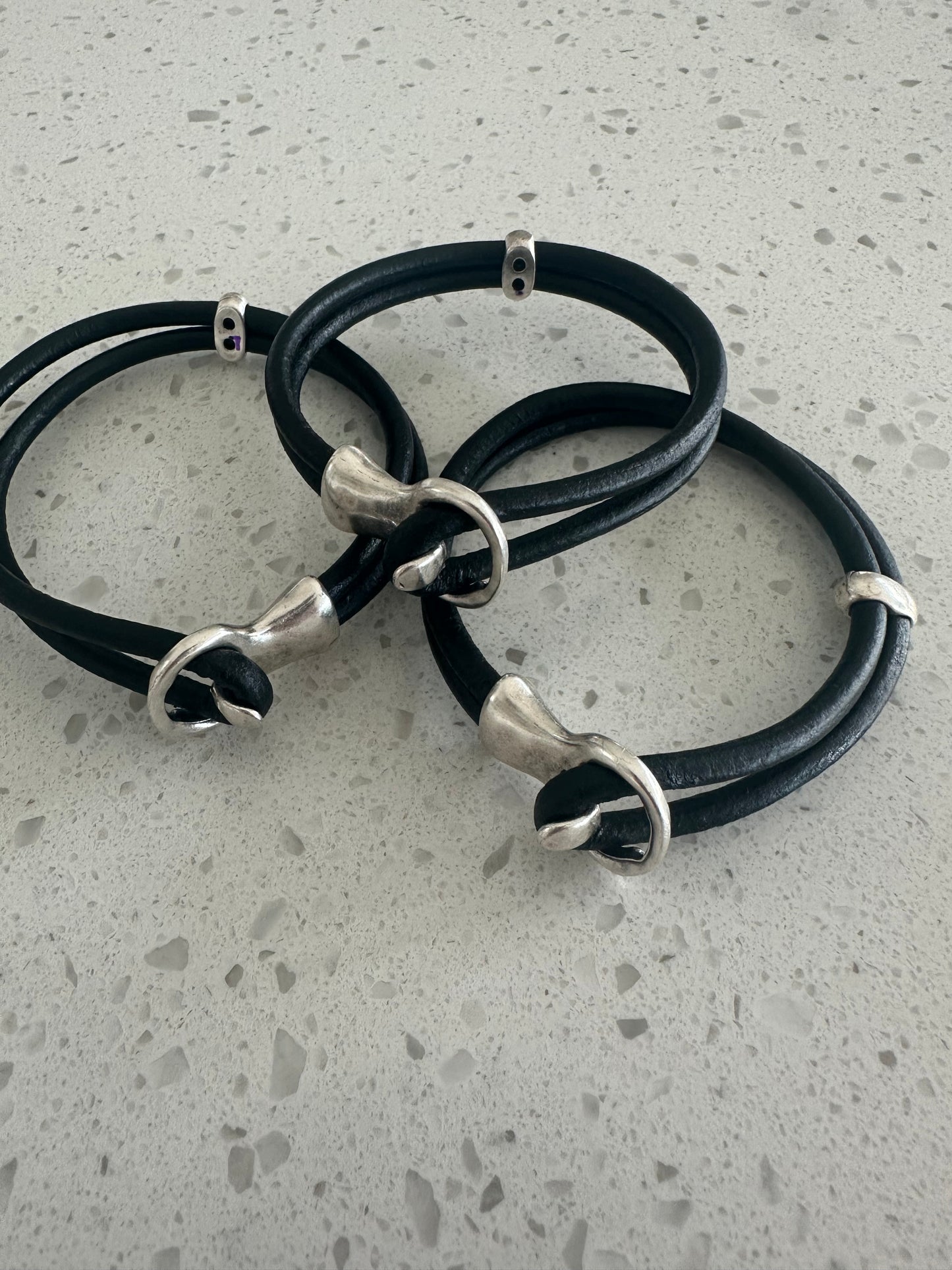 “DES” Leather Wrap Bracelet