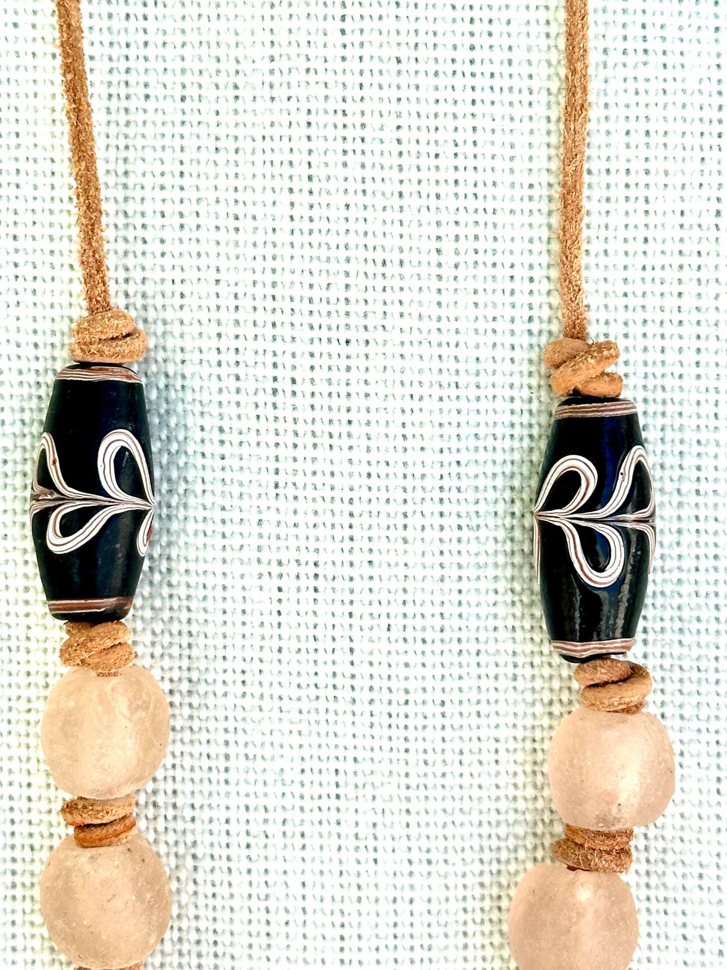 Rose Glass Beaded Necklace