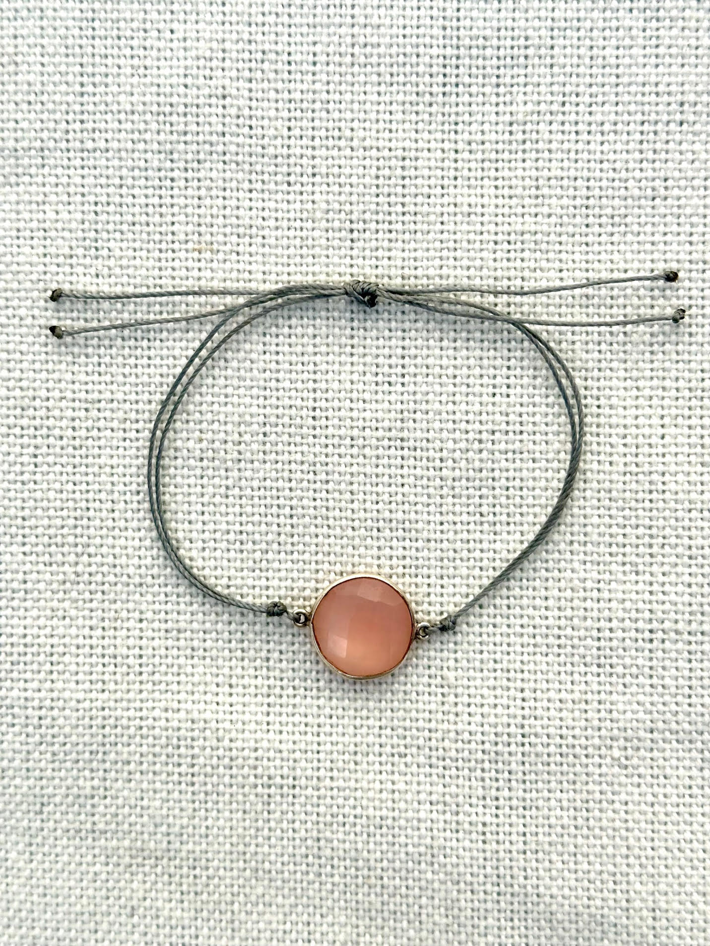 Rose Quartz Precious Stone Bracelet encased in Sterling Silver